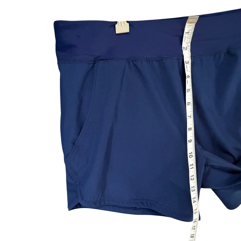 Lands End Curvy Fit 5" Quick Dry Swim Board‎ Shorts Womens 16 Navy Beach UPF 50 - Picture 8 of 13